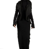 Marc Le Bihan Damen Avantgarde Jacke im Layering-Look schwarz