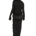 Marc Le Bihan Damen Avantgarde Jacke im Layering-Look schwarz