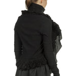 Marc Le Bihan Damen Avantgarde Jacke im Layering-Look schwarz