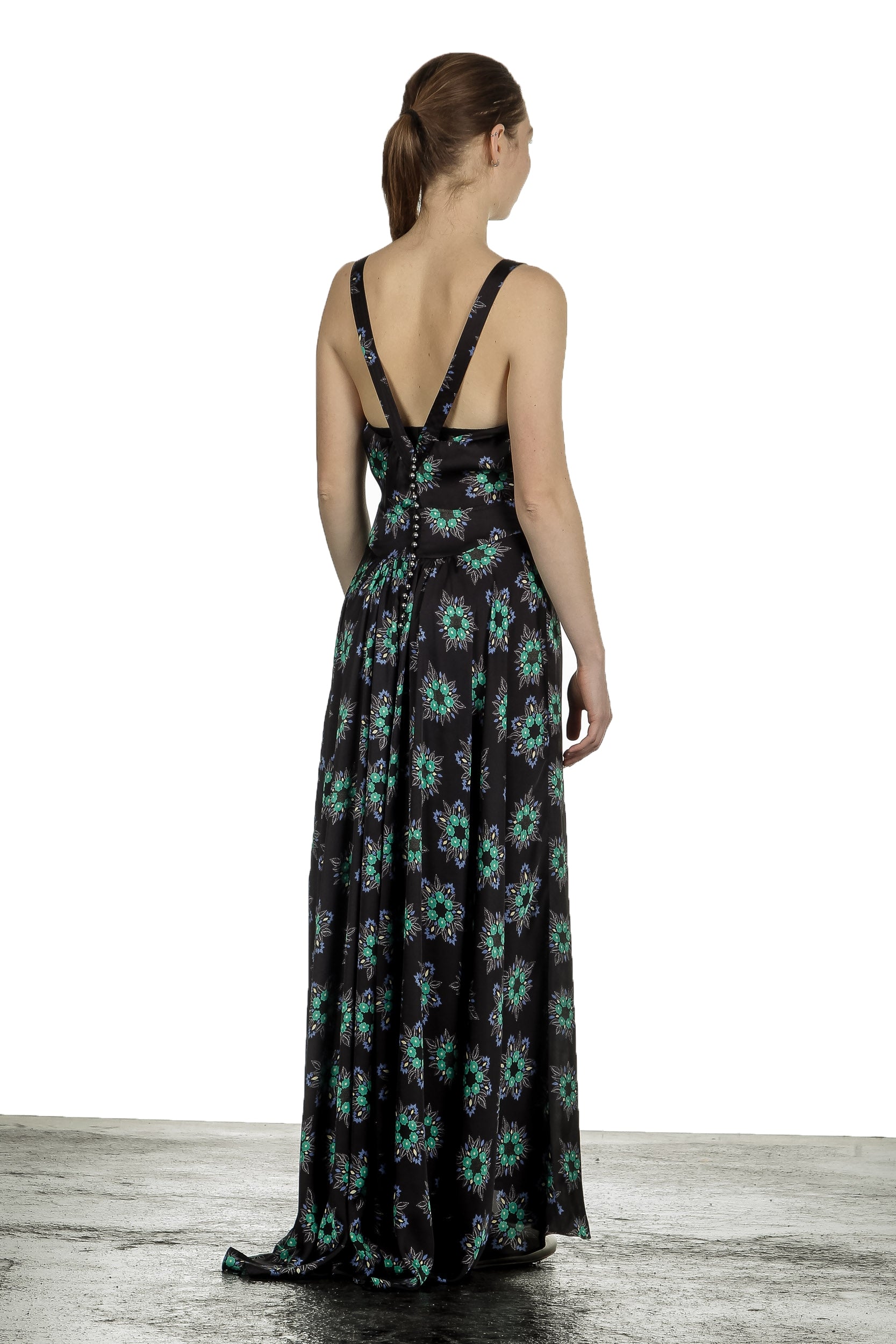 Paco Rabanne Damen Maxikleid mit Blumen-Print multicolor