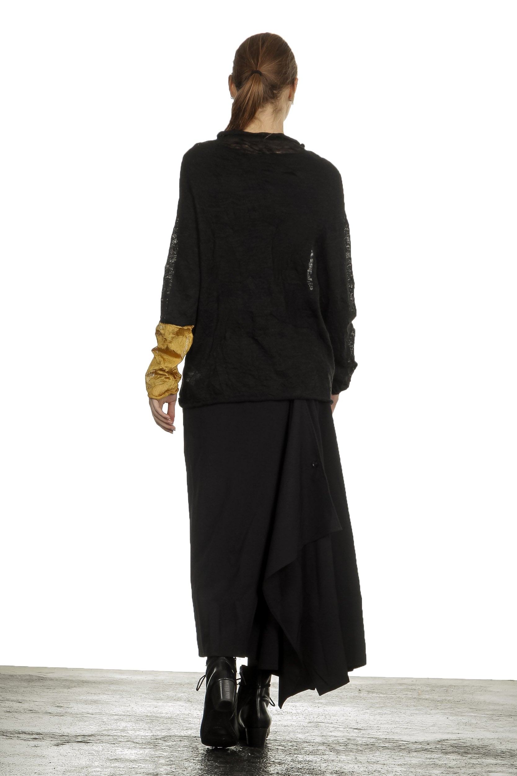 Y's Yohji Yamamoto Damen Avantgarde Cardigan im Oversized-Look schwarz gold