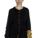 Y's Yohji Yamamoto Damen Avantgarde Cardigan im Oversized-Look schwarz gold