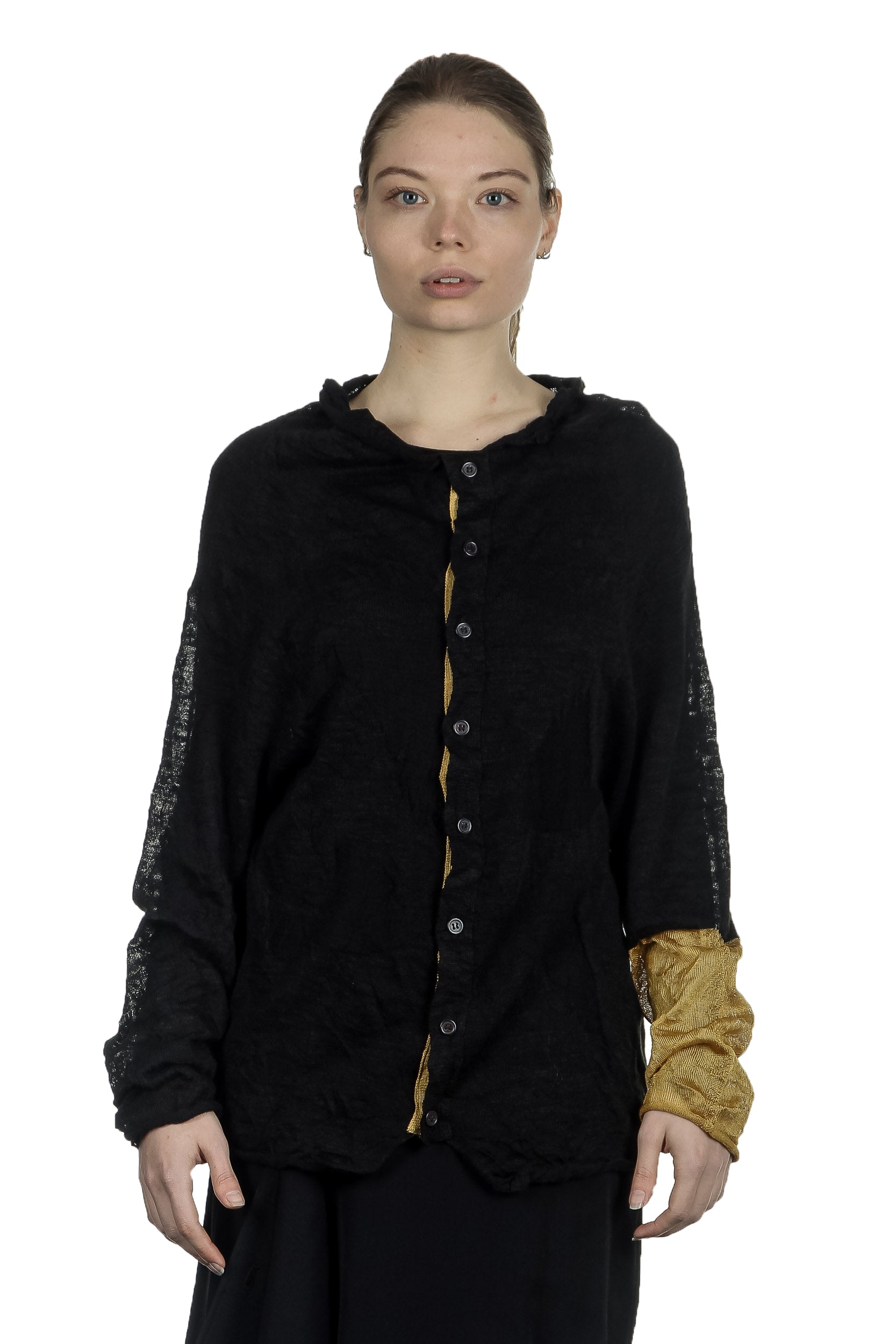 Y's Yohji Yamamoto Damen Avantgarde Cardigan im Oversized-Look schwarz gold