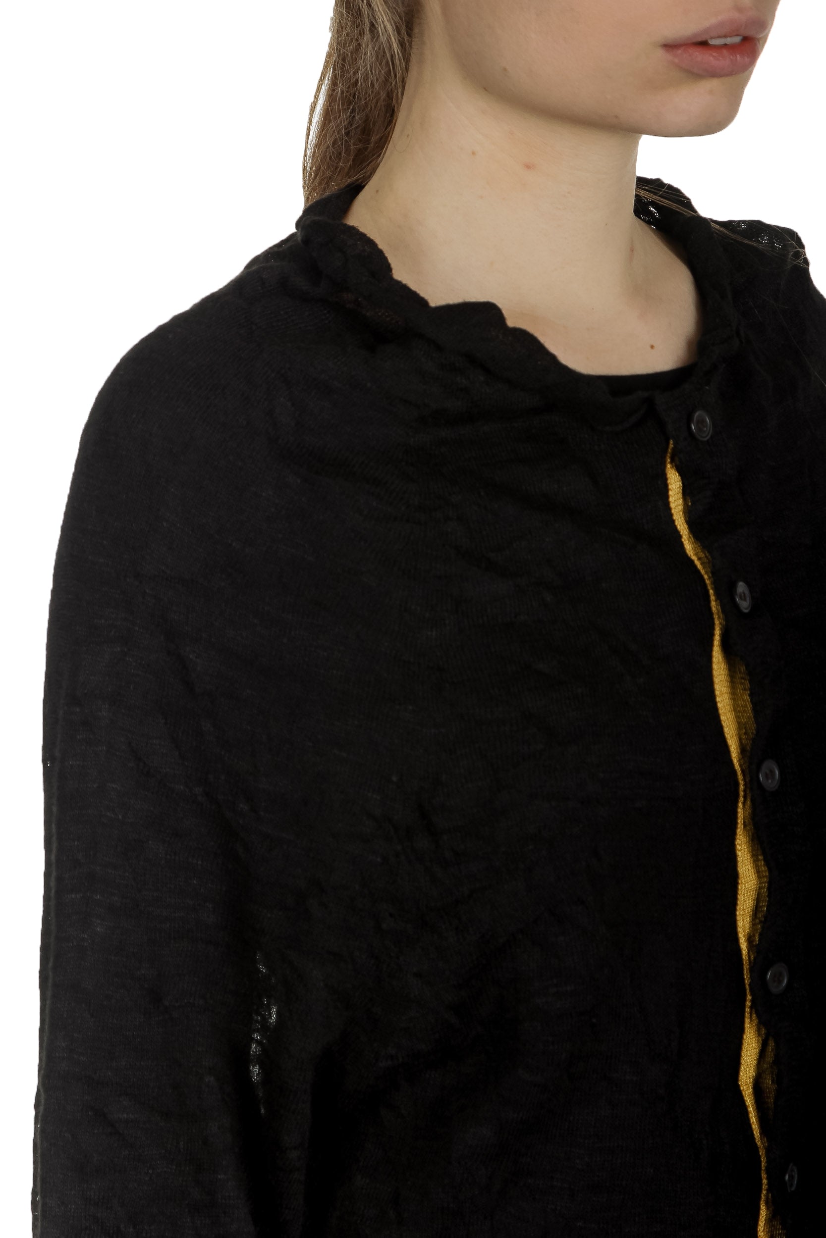 Y's Yohji Yamamoto Damen Avantgarde Cardigan im Oversized-Look schwarz gold