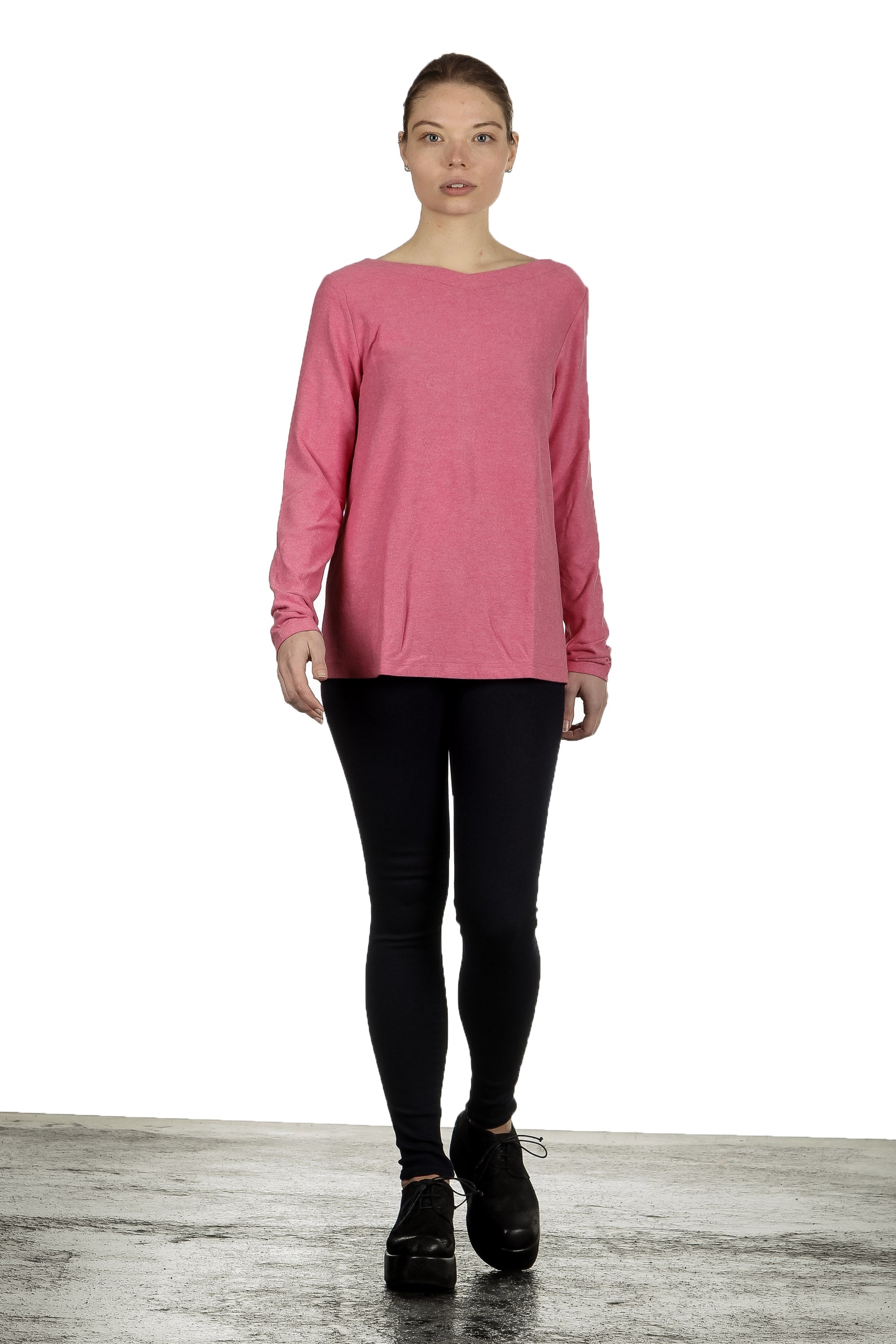 The Swiss Label Damen Langarm Shirt fuchsia