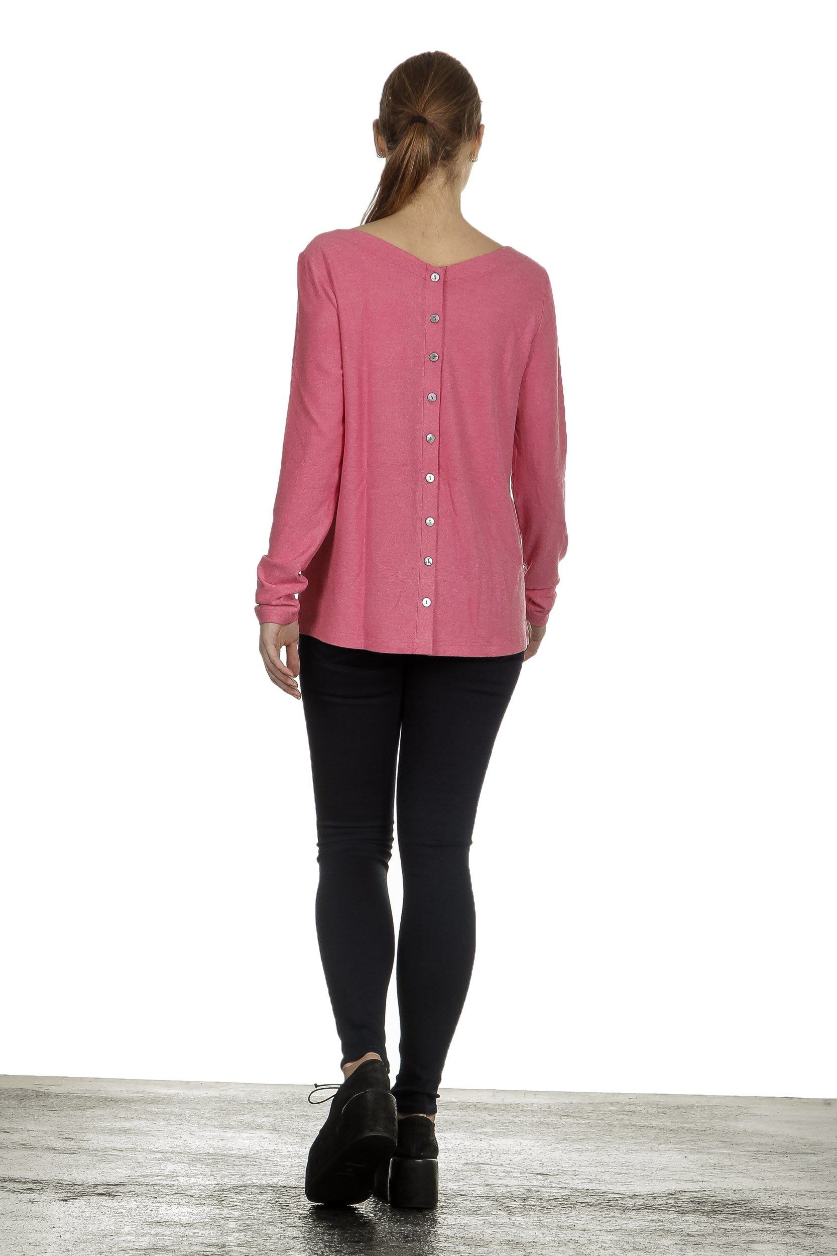 The Swiss Label Damen Langarm Shirt fuchsia