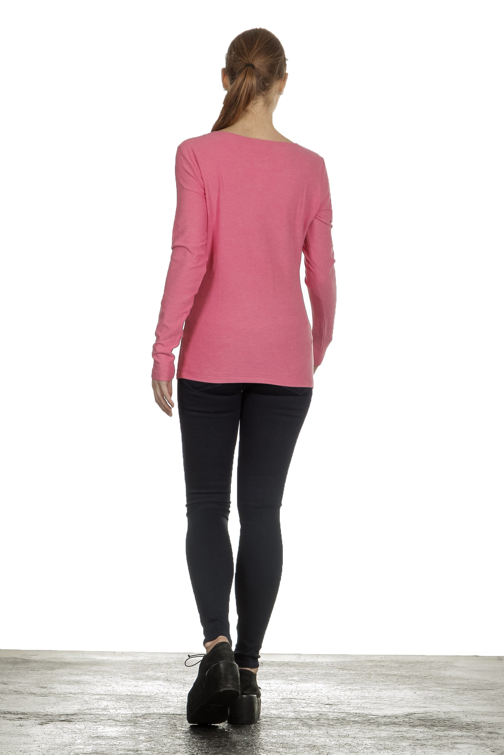 The Swiss Label Damen Langarm Shirt fuchsia