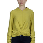 The Swiss Label Damen Drapiertes Langarm Shirt gelb