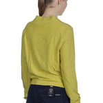 The Swiss Label Damen Drapiertes Langarm Shirt gelb