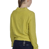The Swiss Label Damen Drapiertes Langarm Shirt gelb