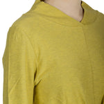 The Swiss Label Damen Drapiertes Langarm Shirt gelb