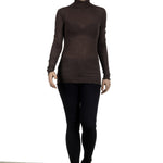 The Swiss Label Damen Rollkragen Shirt braun
