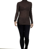 The Swiss Label Damen Rollkragen Shirt braun