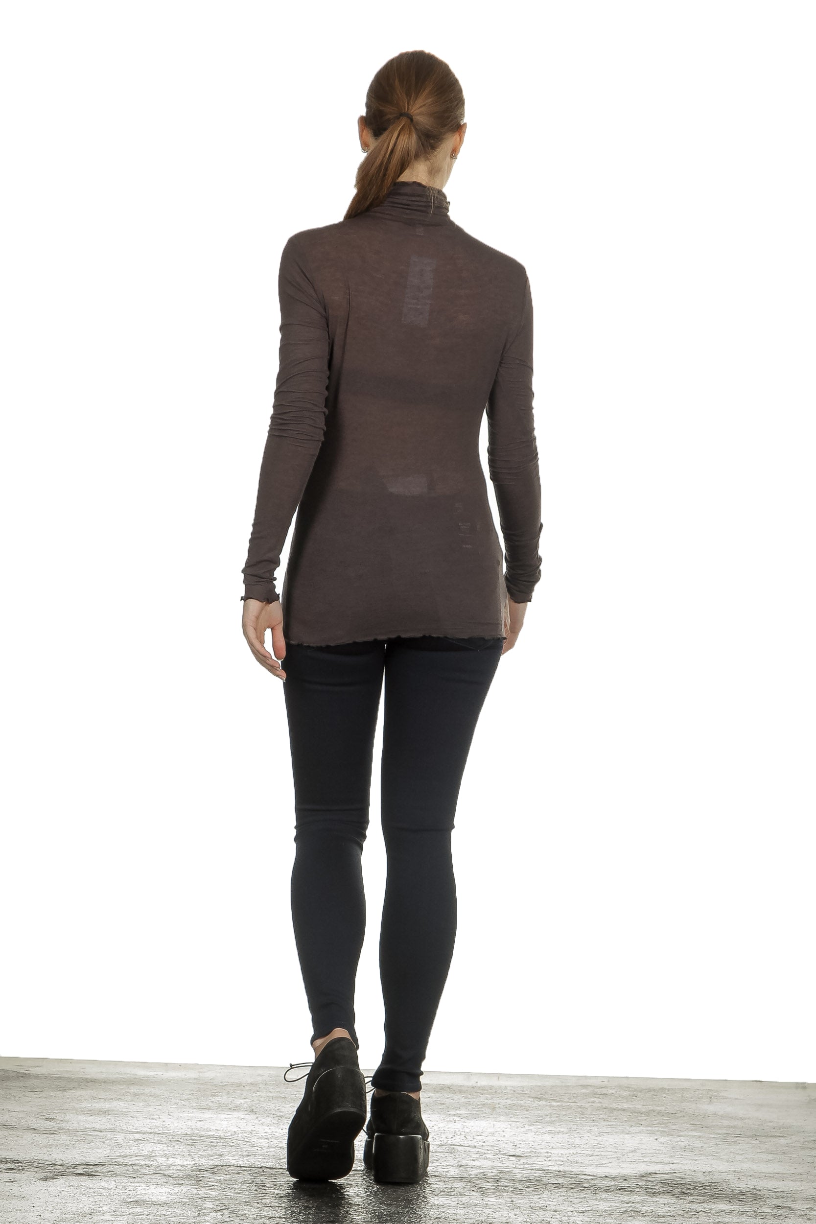 The Swiss Label Damen Rollkragen Shirt braun