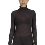 The Swiss Label Damen Rollkragen Shirt braun