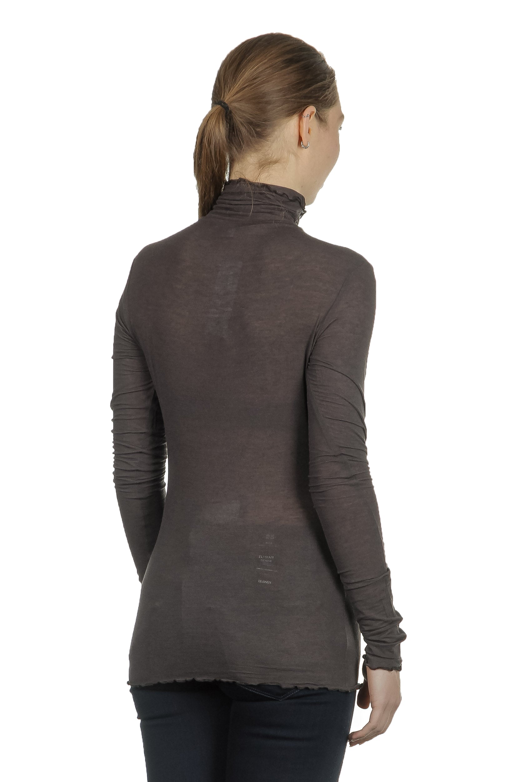The Swiss Label Damen Rollkragen Shirt braun