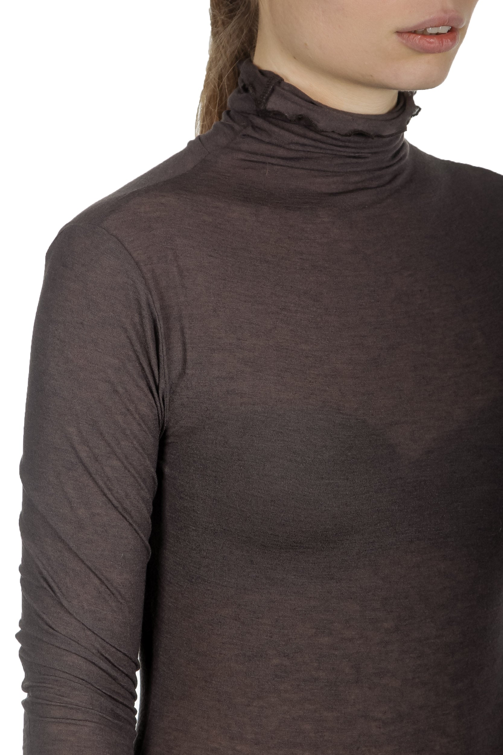 The Swiss Label Damen Rollkragen Shirt braun
