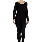 The Swiss Label Damen Langarm Shirt schwarz