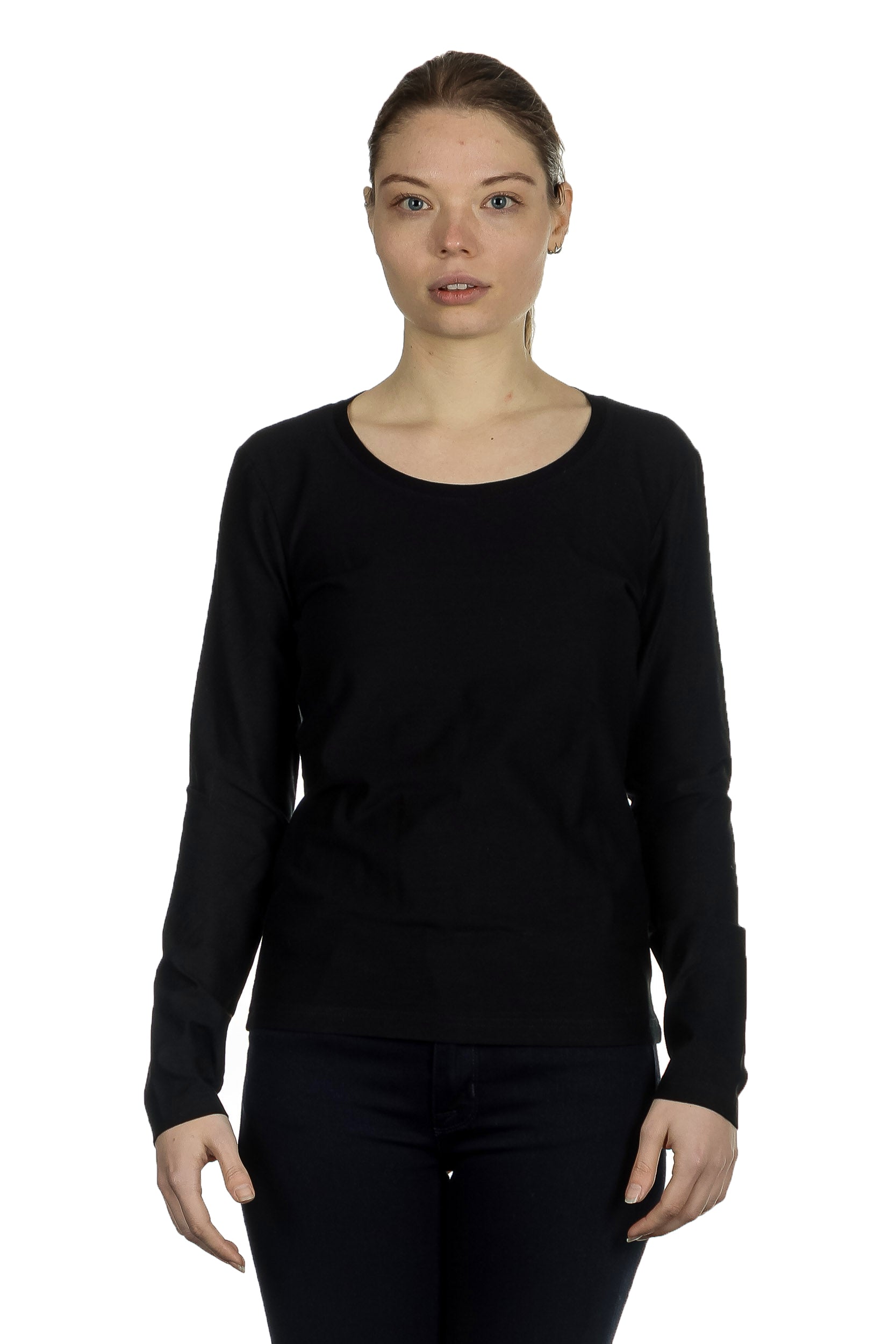 The Swiss Label Damen Langarm Shirt schwarz