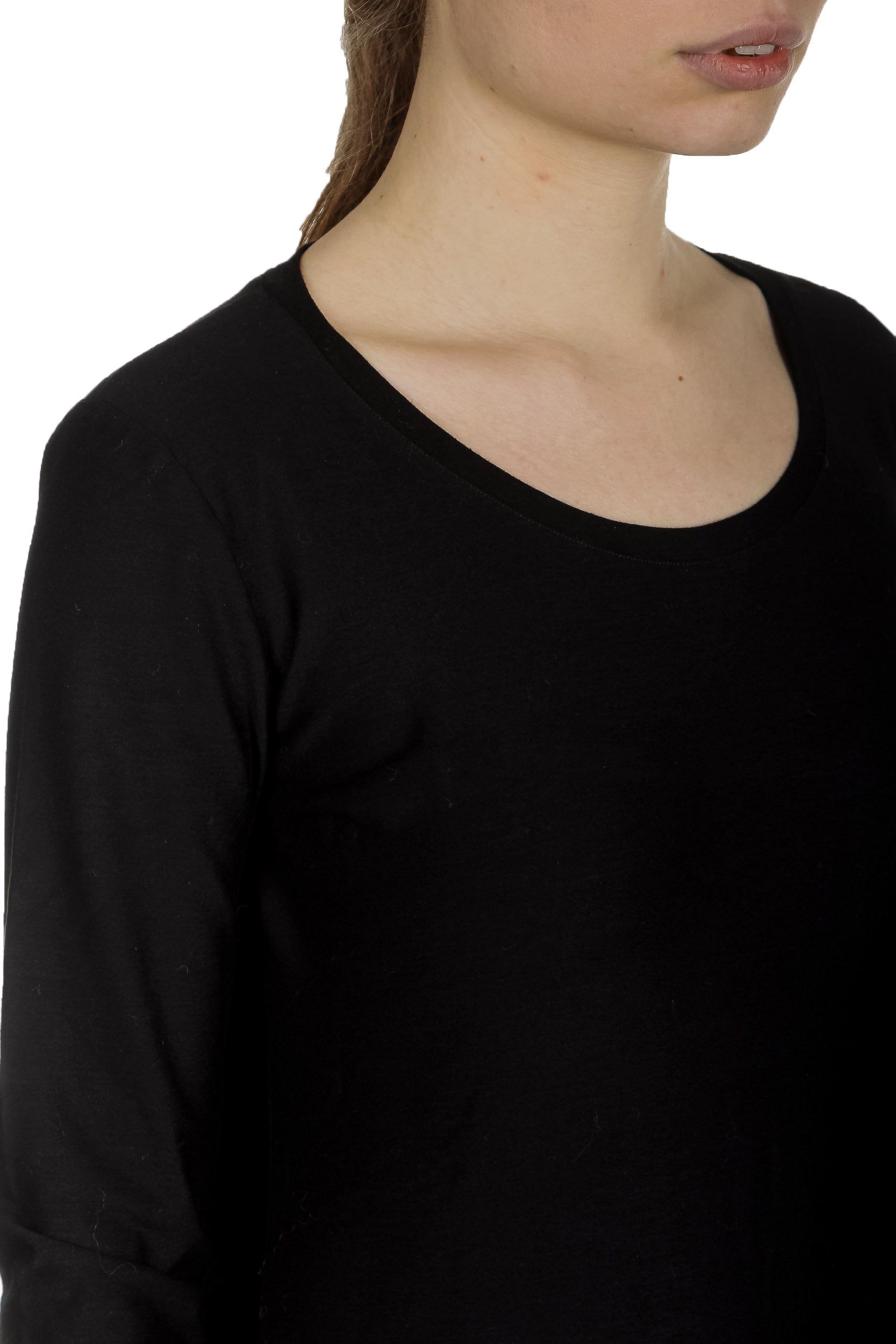 The Swiss Label Damen Langarm Shirt schwarz