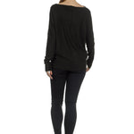 The Swiss Label Damen Langarm Shirt schwarz