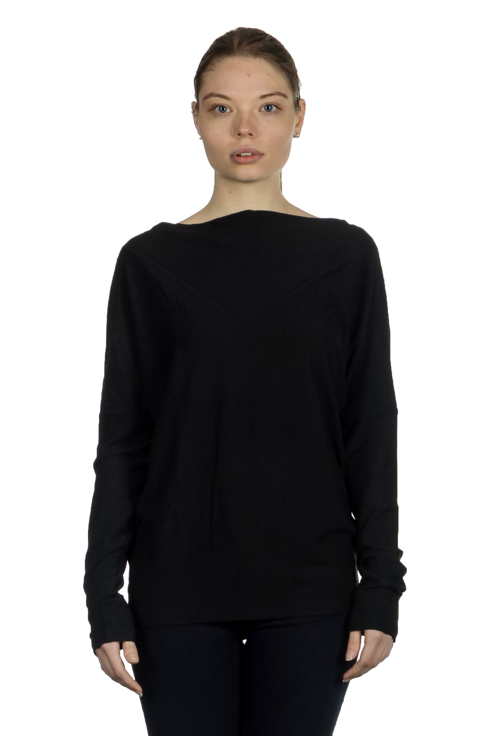 The Swiss Label Damen Langarm Shirt schwarz