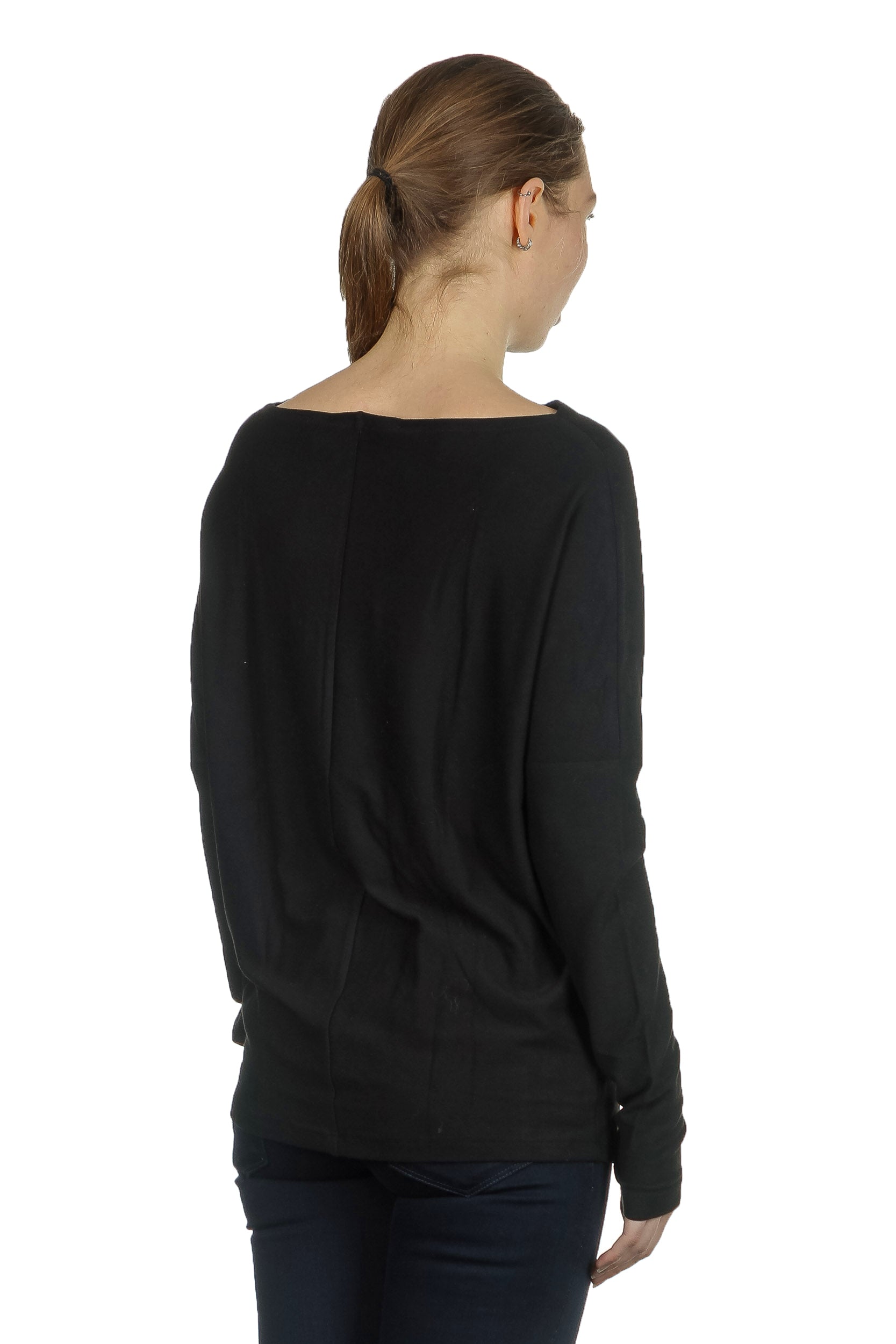 The Swiss Label Damen Langarm Shirt schwarz