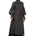Paco Rabanne Damen Maxikleid mit Blumenstickerei mehrfarbig