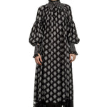 Paco Rabanne Damen Maxikleid mit Blumenstickerei mehrfarbig