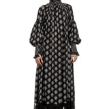 Paco Rabanne Damen Maxikleid mit Blumenstickerei mehrfarbig