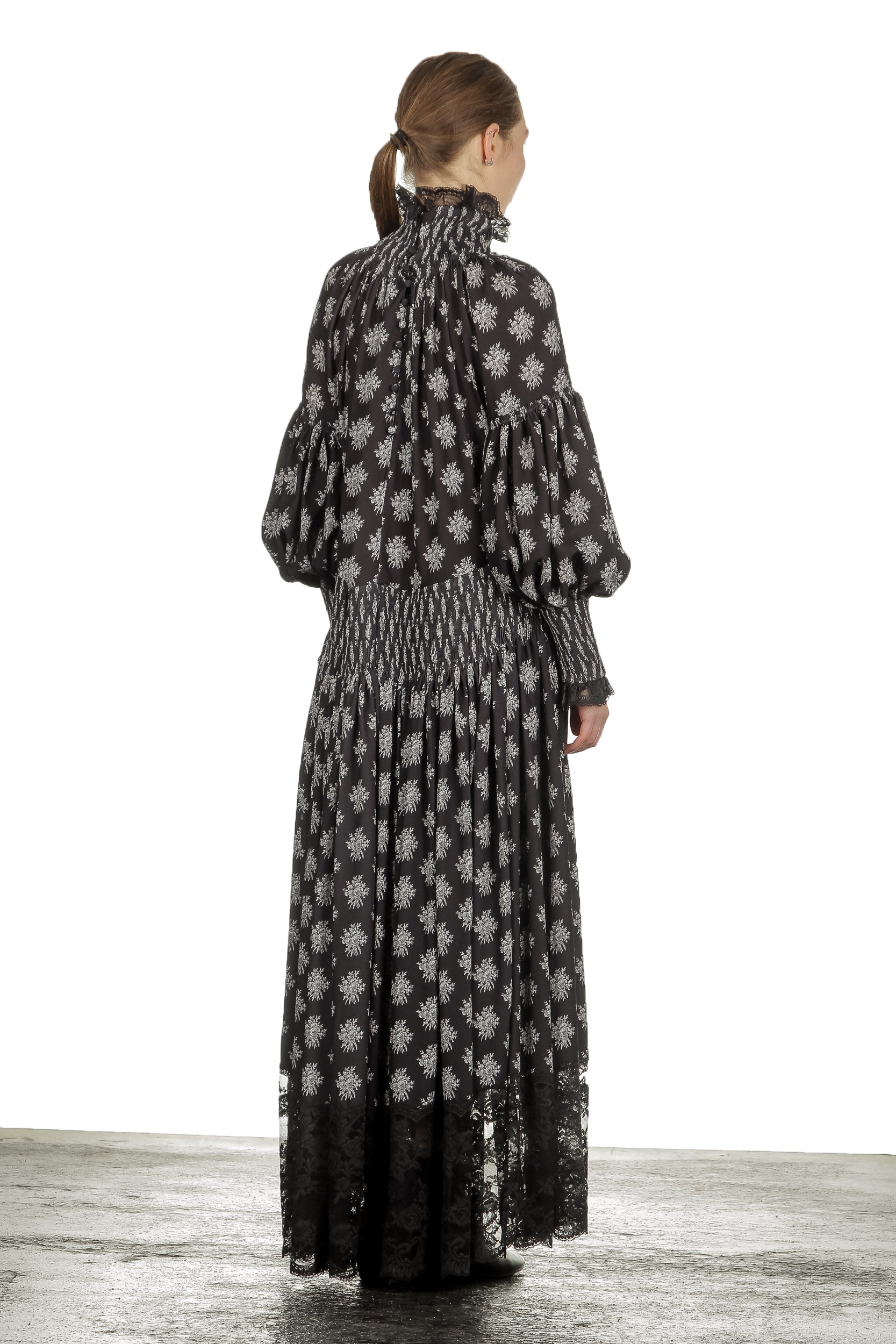 Paco Rabanne Damen Maxikleid mit Blumenstickerei mehrfarbig