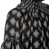 Paco Rabanne Damen Maxikleid mit Blumenstickerei mehrfarbig