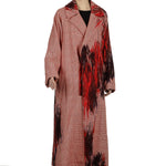 Y's Yohji Yamamoto Damen Oversized-Mantel mit abstraktem Print rot 