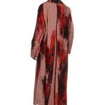 Y's Yohji Yamamoto Damen Oversized-Mantel mit abstraktem Print rot 