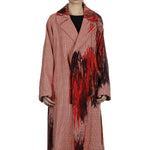 Y's Yohji Yamamoto Damen Oversized-Mantel mit abstraktem Print rot 