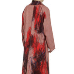 Y's Yohji Yamamoto Damen Oversized-Mantel mit abstraktem Print rot 