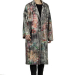 AVANT TOI Damen Ausgeblichener Mantel mit Blumen-Print mehrfarbig