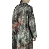 AVANT TOI Damen Ausgeblichener Mantel mit Blumen-Print mehrfarbig
