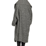 Y's Yohji Yamamoto Damen Oversized-Mantel mit  Karomuster schwarz weiß