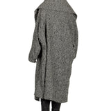 Y's Yohji Yamamoto Damen Oversized-Mantel mit  Karomuster schwarz weiß