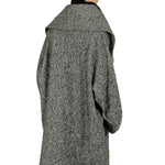 Y's Yohji Yamamoto Damen Oversized-Mantel mit  Karomuster schwarz weiß