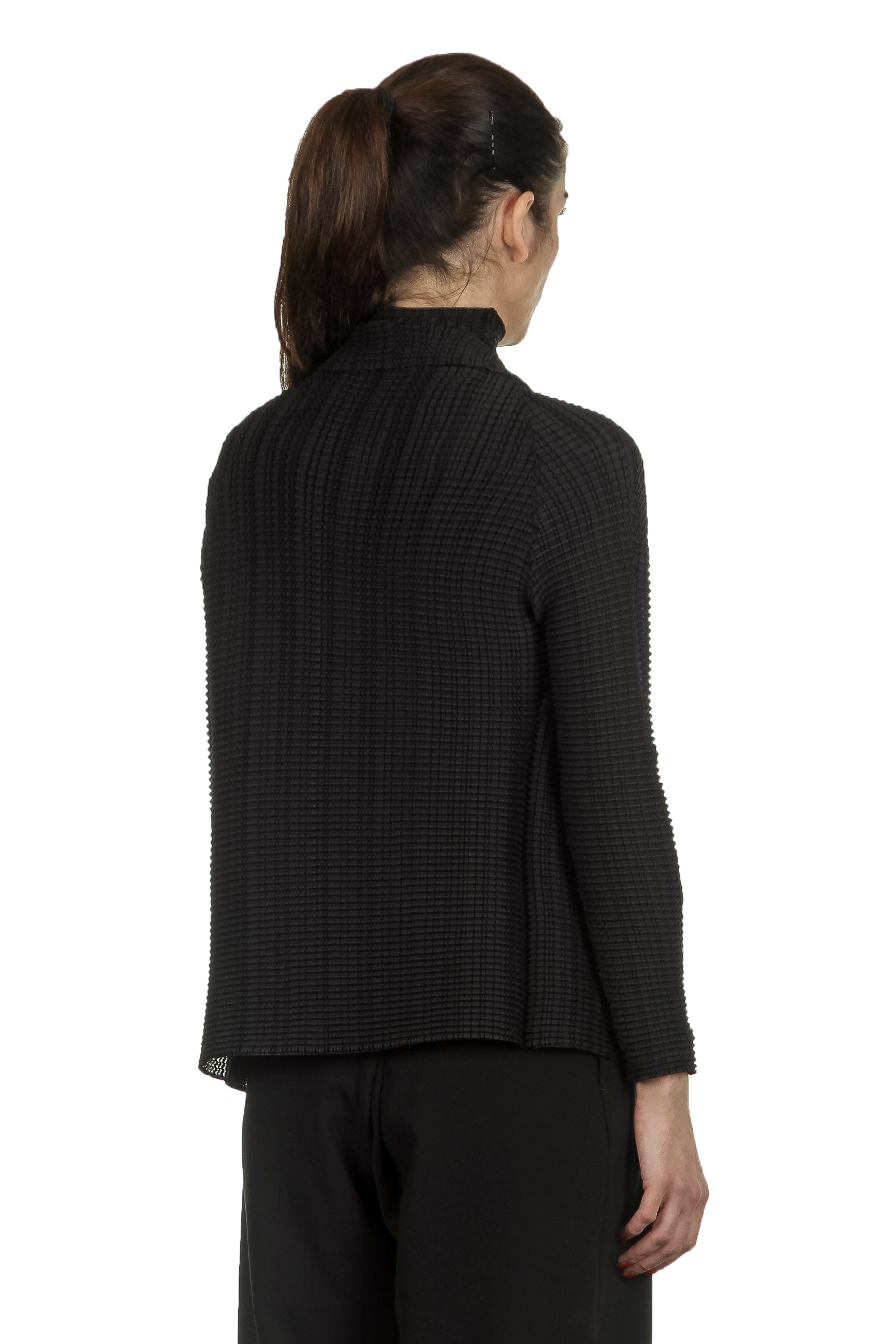 Issey Miyake Plissee Cardigan schwarz