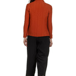 Issey Miyake Avantgarde Damen Plissé Top mit Stehkragen rost