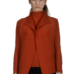 Issey Miyake Avantgarde Damen Plissé Cardigan rost