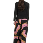 Issey Miyake Avantgarde Damen Hose mit Print mehrfarbig