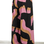 Issey Miyake Avantgarde Damen Hose mit Print mehrfarbig