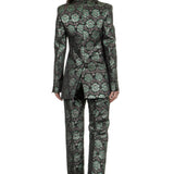 Paco Rabanne Damen Blazer mit Blumenmuster mehrfarbig