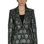 Paco Rabanne Damen Blazer mit Blumenmuster mehrfarbig