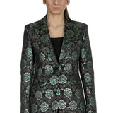 Paco Rabanne Damen Blazer mit Blumenmuster mehrfarbig