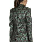 Paco Rabanne Damen Blazer mit Blumenmuster mehrfarbig